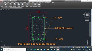 Mid Span Beam Cross Section  Concrete Beam  Beam Details [upl. by Paolo]