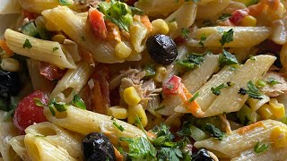 Tuna pasta salad سلطة المعكرونة [upl. by Piwowar]