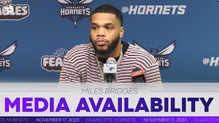 Hornets vs Bucks Miles Bridges Postgame Media Availability  111720223 [upl. by Edialeda871]