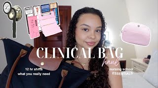 WHATS IN MY CLINICAL BAG ♡ nursing school essentials haul [upl. by Feltie]