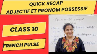 Quick recap adj et pronom possessif [upl. by Aicirtac594]