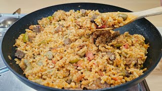 Oh Gott wie lecker Göttliches spanisches Reis Rezept mit Rindfleisch Köstliches Paella Rezept [upl. by Peednus]