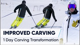 1 DAY CARVING TRANSFORMATION  2 Drills to improve your SkiIQ™ with Tom Waddington [upl. by Rosene866]