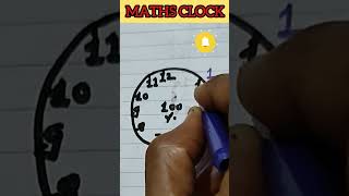 Maths Clock short shorts shortsfeed viral trending maths watch clock clocktrick watchtrick [upl. by Eilerua259]