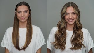 Curling Iron Beachy Waves Tutorial with Bea Carmichael  Aveda [upl. by Airuam893]