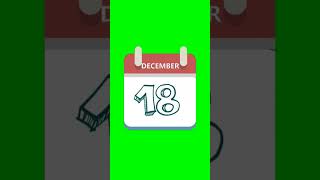 Green Screen Calendar December I No Copyright I Free Download I greenscreen greenscreenvideo [upl. by Eelyek]