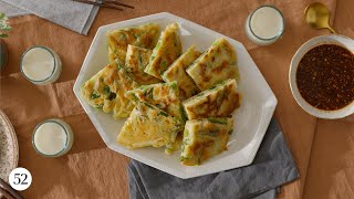 How to Make Crispy Scallion Pancakes Pajeon  Recipe [upl. by Assenej]