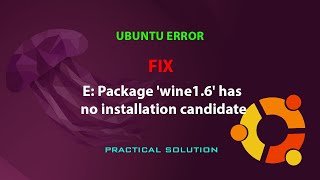 UBUNTU FIX E Package wine16 has no installation candidate [upl. by Nemrac470]