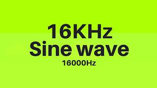 16 KHz  16000Hz Sine Wave Sound Frequency Tone [upl. by Sekoorb]