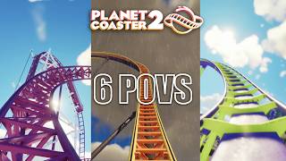 6 POVs  Planet Coaster 2 Onrides  Dive Launch Mouse [upl. by Lechar]