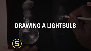 Drawing a Lightbulb White Pencil On Black Paper White On Black 1 [upl. by Relyuc114]