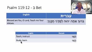 Hebrew  Reading Psalm 11912  ב [upl. by Warrenne102]