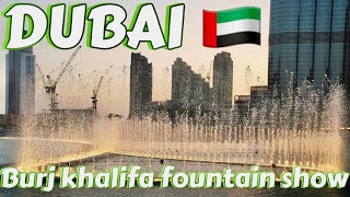 DUBAI AMAZING DANCING FOUNTAIN SHOW  FOUNTAIN SHOW BURJ KHALIFA LAKE  WALKING TOURDubaiunlocked0 [upl. by Abehs596]