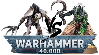 Necron Flayed One Vs Drukhari Mandrake GrimDark Battles Warhammer 40k [upl. by Enneles]