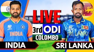 India vs Sri Lanka 3rd ODI  Live Cricket Match Today  IND vs SL Live Match Today  Last 20 Over [upl. by Damahom]