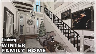 BLOXBURG Winter Family Home Speedbuild interior  full tour Roblox House Build [upl. by Ariik]