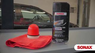 How to use SONAX Polish amp Wax Color NanoPro [upl. by Ahsinawt722]