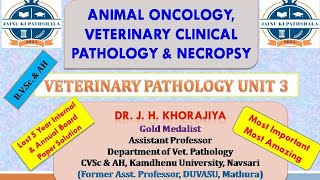 Veterinary Pathology Unit 3 Animal oncology Clinical Pathology Necropsy UG amp PG questions [upl. by Imarej]