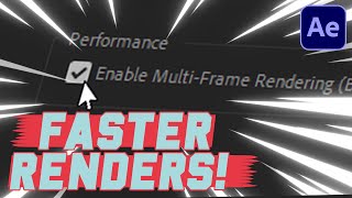 MultiFrame Rendering in After Effects  🤯🏃💨 [upl. by Isabeau]