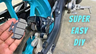 How To Replace Rear Brake Pads Of A Motorcycle [upl. by Emmer]