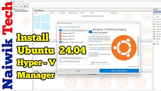 How to install Ubuntu 2404 LTS on HyperV manager [upl. by Adyol]