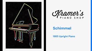 1985 Schimmel Upright Piano [upl. by Arlan912]