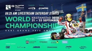 FIA Karting World Championship 2018 Saturday Junior  OK  Kristianstad Sweden [upl. by Jezabel]