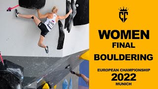 Final Boulder WOMEN European Championship 2022  Munich [upl. by Ashia]