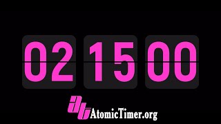 2 Hour 15 Minute Timer  Countdown Atomic Timer  The Best and Most Precise Flip Timer Pink [upl. by Esile]