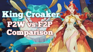 King Croaker comparison P2W vs F2P Dream Realm  AFK Journey [upl. by Wilhide]