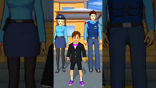 Jump and Transfer with Police Clothes👮👮‍♂️shorts​sakuraschoolsimulator​trendingshorts​viralshort [upl. by Arhsub]