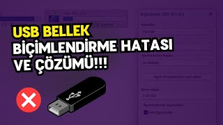 USB Bellek Biçimlendirme Hatası ve Çözümü  WİNDOWS BİÇİMLENDİRMEYİ BİTİREMEDİ  2024 [upl. by Noled]