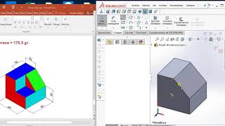 Tutorial básico en SolidWorks principiantes dibujo isométrico manejo de vistas [upl. by Akimad]