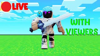 Roblox Bedwars live with viewers Hitting 900 Sub [upl. by Dorca]