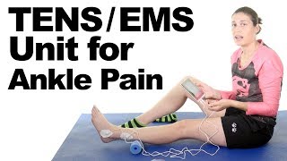 How to Use a TENS  EMS Unit for Ankle Pain Relief  Ask Doctor Jo [upl. by Daza174]