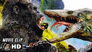 Skullcrawler Fight Scene  KONG SKULL ISLAND 2017 Brie Larson Movie CLIP HD [upl. by Azeel]