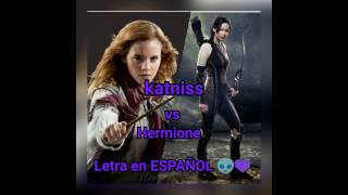 Katniss vs Hermione letra en español princesas batalla de rap [upl. by Immaj417]