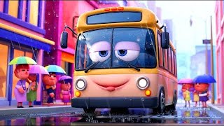 Wheels on the Bus Song  Popular Nursery Rhyme amp Lyrics for Kids  Fun Educational Song [upl. by Pliam]