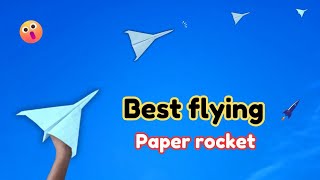 Easy paper rocket plane  Flying paper swift plane  How to make flying paper swift plane [upl. by Branen]