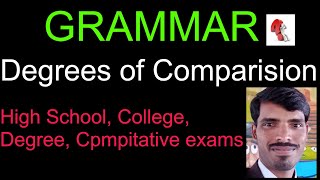 Degrees of Comparison grammar englishgrammar learnenglish degreesofcomparison education [upl. by Siddon]