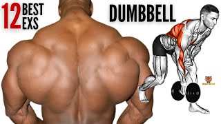 12 BEST BACK EXERCISES WITH DUMBBELLS ONLY TO GET BIGGER BACK FAST [upl. by Olegnaed]