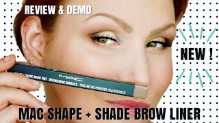 New MAC Shape  Shade Brow Liner Review  Demo [upl. by Elamor352]