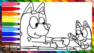 Disegnare e Colorare di Bingo e sua Mamma che Cucinano Insieme 🐶🥣🥚🥧❤️ Disegni per Bambini [upl. by Werdma]