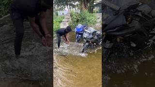 💥Bike wash with kaava 😂 vlog shorts budy [upl. by Enomas68]