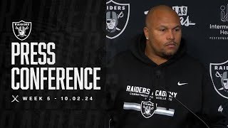 Coach Pierce ‘Focused on Denver’  Raiders  NFL [upl. by Kopans]