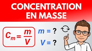 CONCENTRATION MASSIQUE  formules calculs et unités  PhysiqueChimie lycée [upl. by Nodab953]