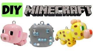 Kawaii Minecraft DIY Diamond Ore Pig amp Ocelot [upl. by Ahsircal96]