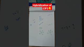 Hybridization of ClF3 drgarima neetchemistry chemicalbonding cbse jee chemistryshorts [upl. by Eada]