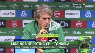 Conferência Jorge Jesus  Sporting CP X Tondela  21 de outubro de 2016 [upl. by Lancelle]