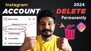 How To Delete Instagram Account Permanently 2024 💯 Telugu  Delete Instagram Account New Update [upl. by Tiras]